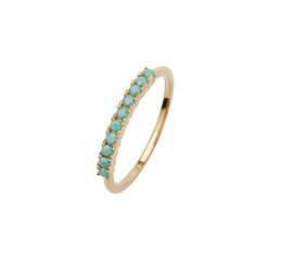 PICO FINELEY CRYSTAL RING GREEN TOURQUISE